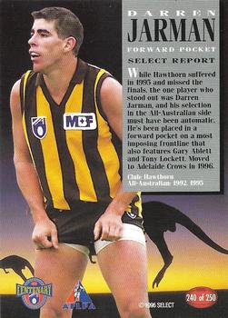 1996 Select AFL #240 Darren Jarman Back
